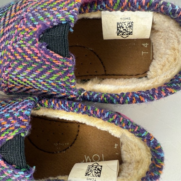 TOMS Kids Multicolor Slip-On Shoes Toddler 4 - Picture 7 of 7